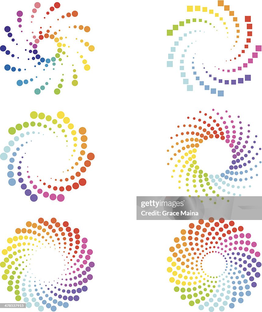 Abstract spirals design elements