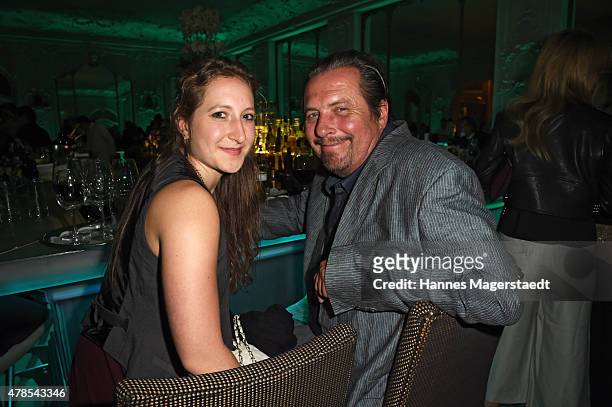 Andreas Giebel and his daughter Sarah Giebel attend the Opening Night of the Munich Film Festival 2015 at Bayerischer Hof on June 25, 2015 in Munich,...