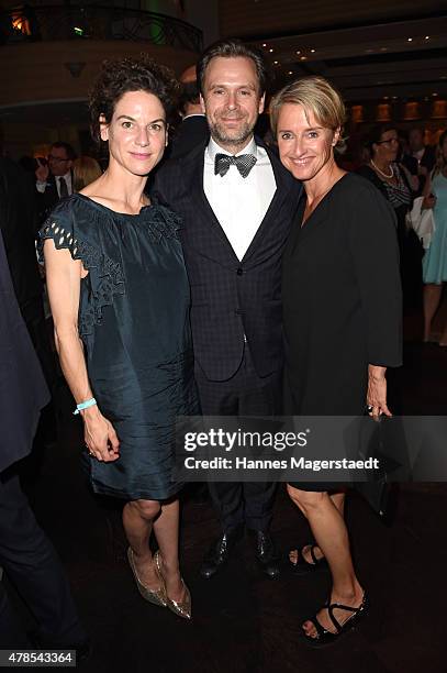 Bibiana Beglau, Matthias Matschke and Nina Hallwachs attend the Opening Night of the Munich Film Festival 2015 at Bayerischer Hof on June 25, 2015 in...