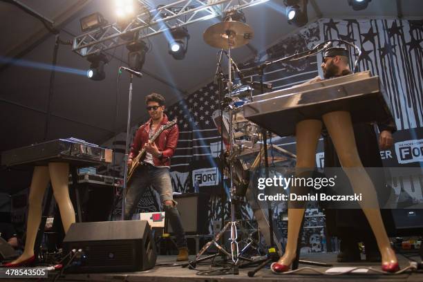 David Macklovitch aka Dave 1 and Patrick Gemayel aka P-Thugg of Chromeo perform on stage at FADER FORT Presented by Converse on March 13, 2014 in...