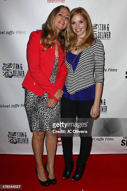 Journalist Christine Pelisek and actress Dreama Walker attend the premiere screening and cocktail reception of the Lifetime original movie "The Grim...