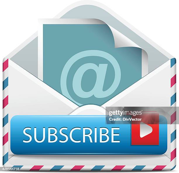 subscribe icon - priority mail stock illustrations