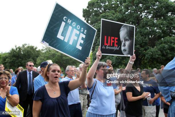 austin, texas abortion debate, july, 2013 - pro life stock pictures, royalty-free photos & images