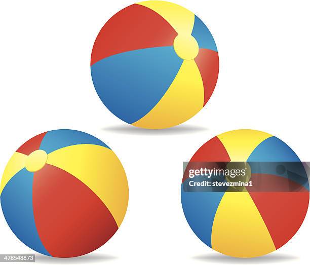 beach balls - inflatable ball stock illustrations