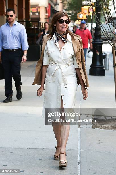 Carine Roitfeld is seen on June 25, 2015 in New York City.