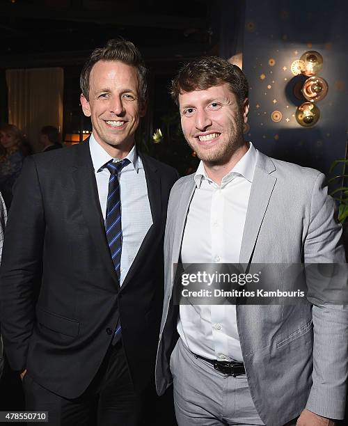 Seth Meyers and director Matthew Heineman attend The Orchard And The Cinema Society Host A Special Screening Of "Cartel Land" after party at Tribeca...