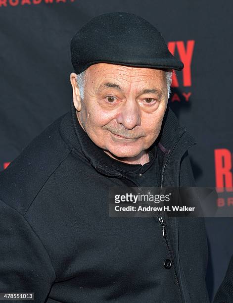 Actor Burt Young attends the "Rocky" Broadway opening night at the Winter Garden Theatre on March 13, 2014 in New York City.