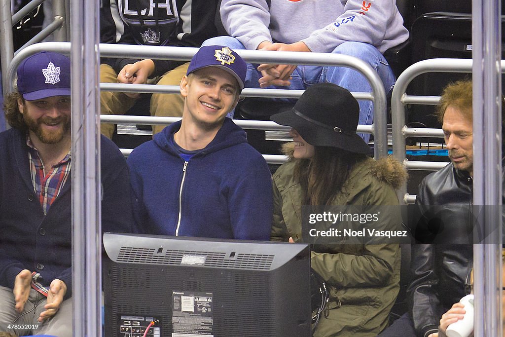 Celebrities At The Los Angeles Kings Game