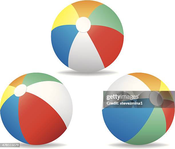 beach balls - inflatable ball stock illustrations