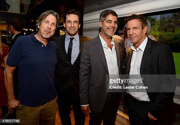 Director Peter Farrelly, actor Jon Hamm, producer Gordon Gray and actor Dennis Quaid attend Charlotte & Gwenyth Gray Foundation's Entertainment...