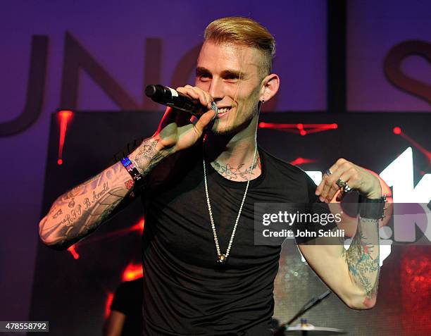Mk Rapper Machine Gun Kelly Album Listening Party Photos and Premium High Res ...