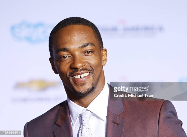 Anthony Mackie arrives at the Los Angeles premiere of "Captain America: The Winter Soldier" held at the El Capitan Theatre on March 13, 2014 in...