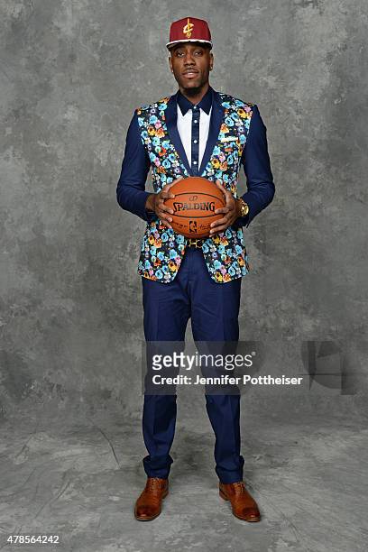 Rakeem Christmas poses for a portrait after being traded to the Cleveland Cavaliers at the Barclays Center on June 25, 2015 in the Brooklyn borough...