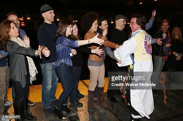 Stacey Todd Holt with John Schiappa, Margo Seibert, Eric Anderson and company attend the Broadway Opening Night Gypsy Robe Ceremony celebrating...