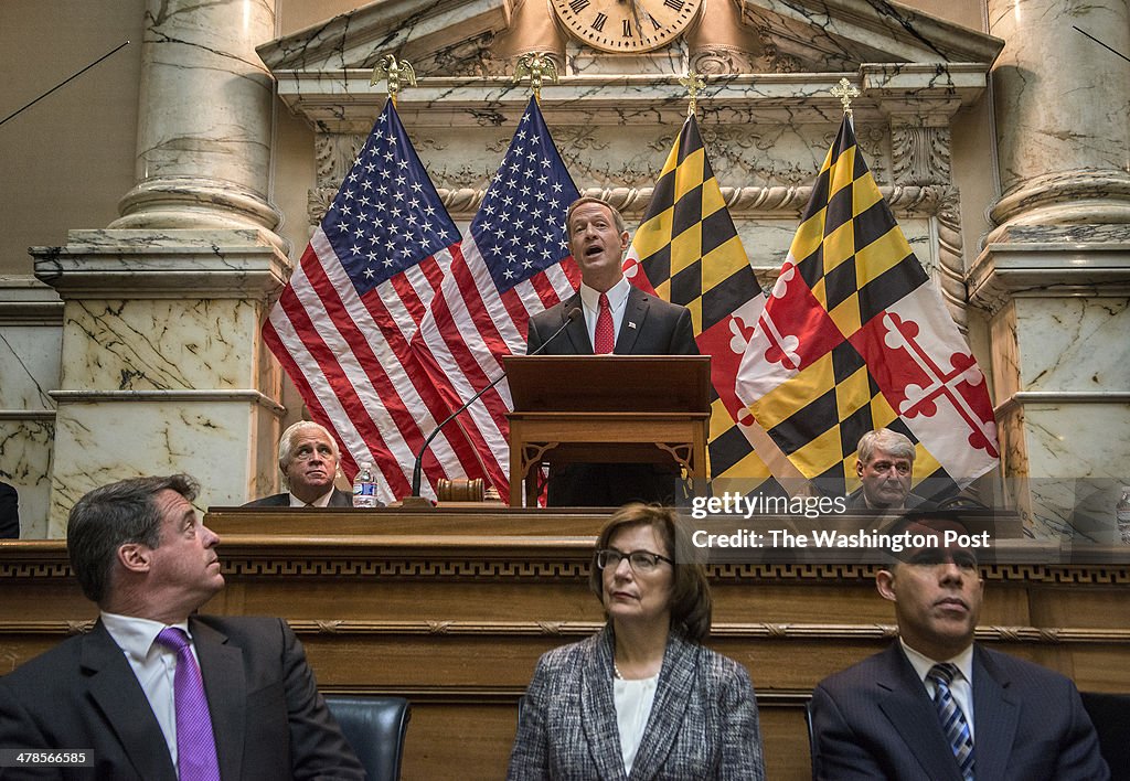 Governor Martin O'Malley delivers his final State of the State address in Annapolis, MD.