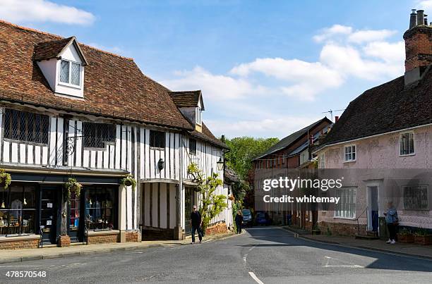 old buildings in clare, suffolk - east anglia stock pictures, royalty-free photos & images