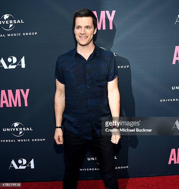 Actor Nick Jandl arrives at the premiere of A24 Films "Amy" at ArcLight Cinemas on June 25, 2015 in Hollywood, California.