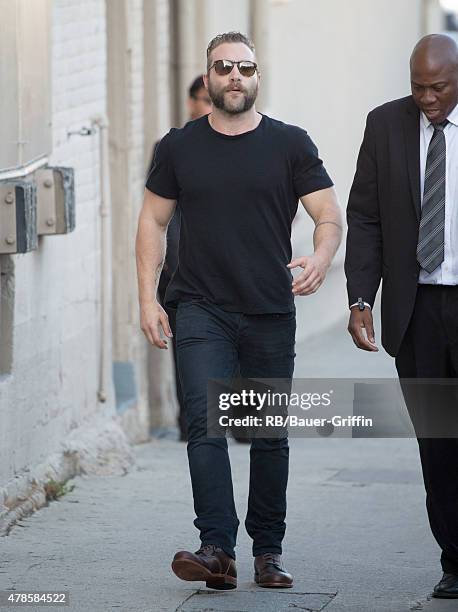 Jai Courtney is seen at the 'Jimmy Kimmel Live!' show on June 25, 2015 in Los Angeles, California.