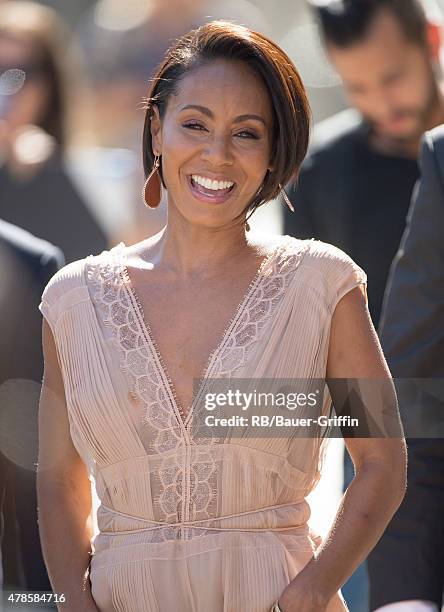 Jada Pinkett Smith is seen at the 'Jimmy Kimmel Live!' show on June 25, 2015 in Los Angeles, California.