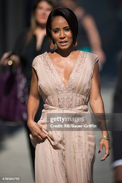 Jada Pinkett Smith is seen at the 'Jimmy Kimmel Live!' show on June 25, 2015 in Los Angeles, California.