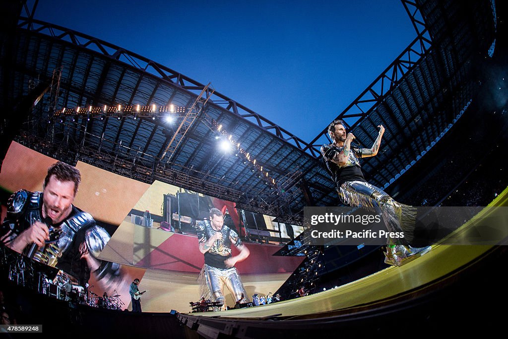 Jovanotti performed live on stage at San Siro Stadium.