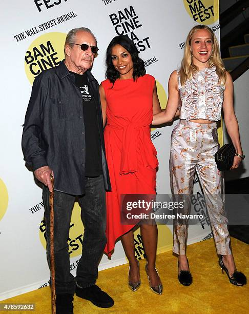 Director Larry Clark with actresses Rosario Dawson and Chloe Sevigny attend BAMcinemaFest 2015 'Kids' 20th Anniversary Screening at BAM Peter Jay...