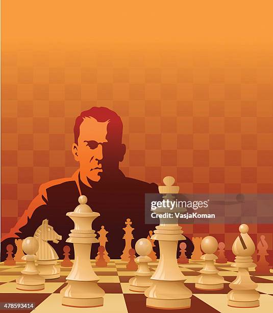 playing chess with orange red copy space - queen-chess-piece-clip-art stock illustrations