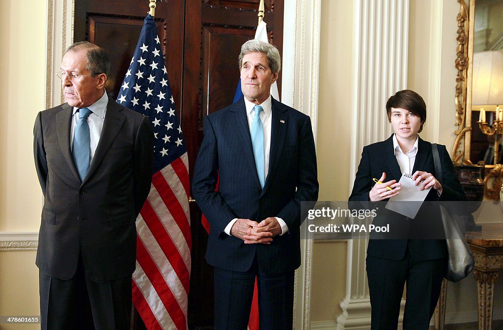 Secretary Of State John Kerry Meets Russian Foreign Minister Sergey Lavrov In London