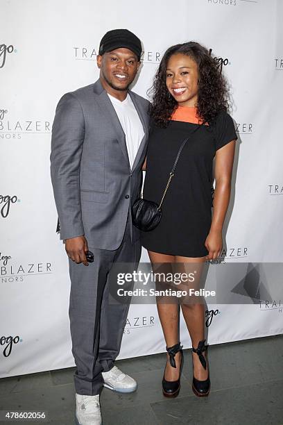 Sway Calloway and Kiyomi Calloway attend Logo TV's "Trailblazers" at the Cathedral of St. John the Divine on June 25, 2015 in New York City.