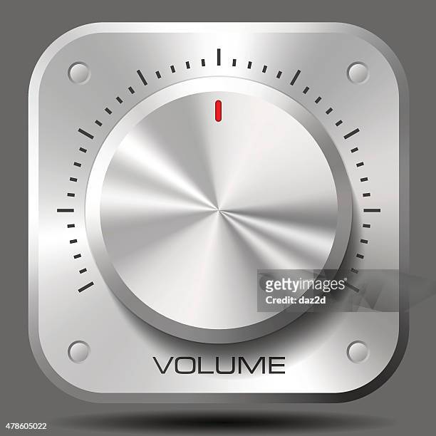volume control dial - volume knob stock illustrations