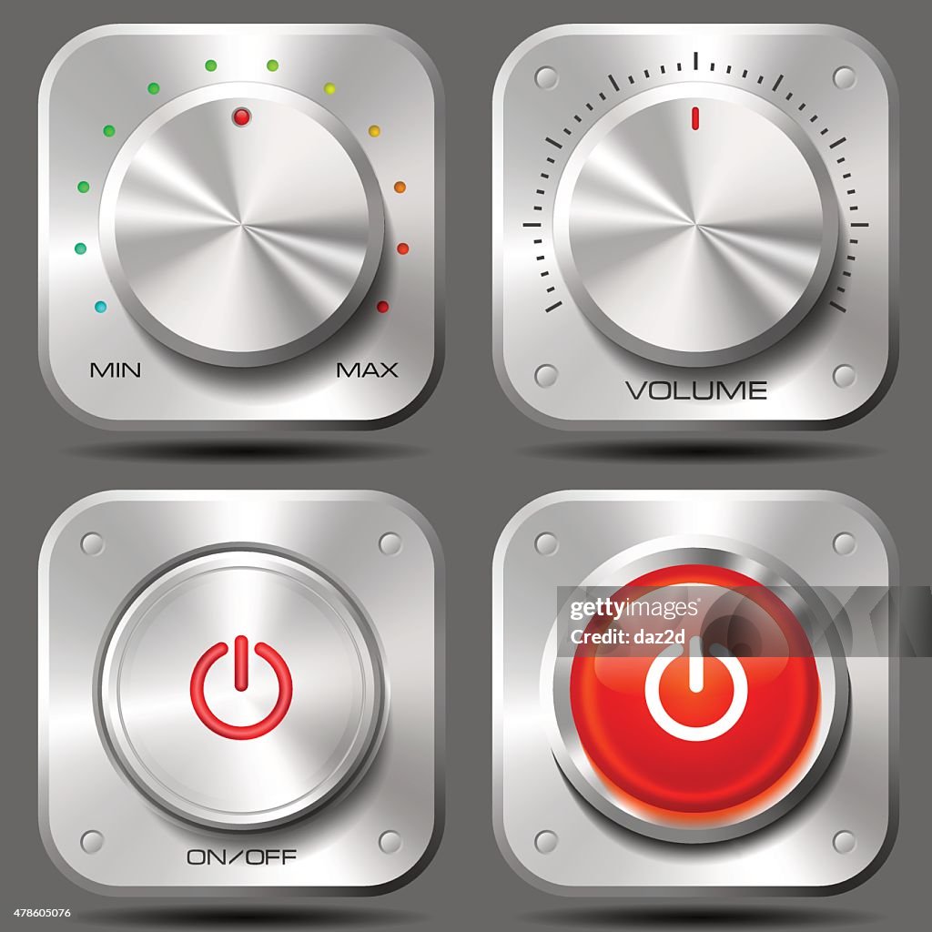 Metal Knobs And Buttons