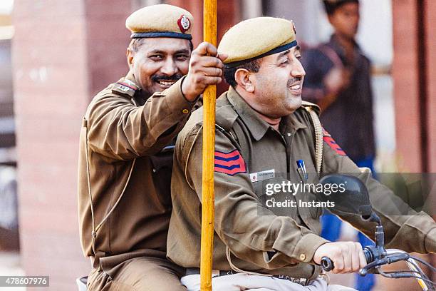 policemen - delhi police stock pictures, royalty-free photos & images