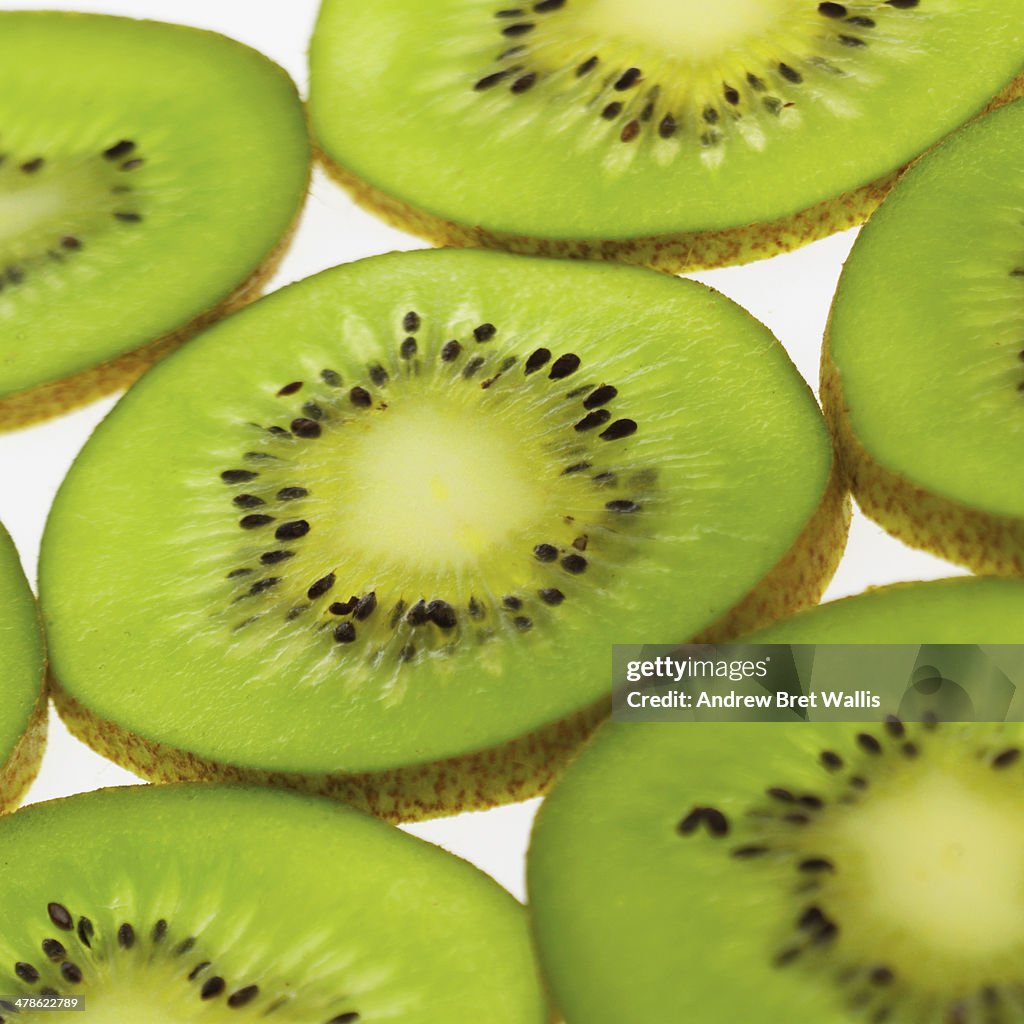 Sliced kiwi fruit close-up