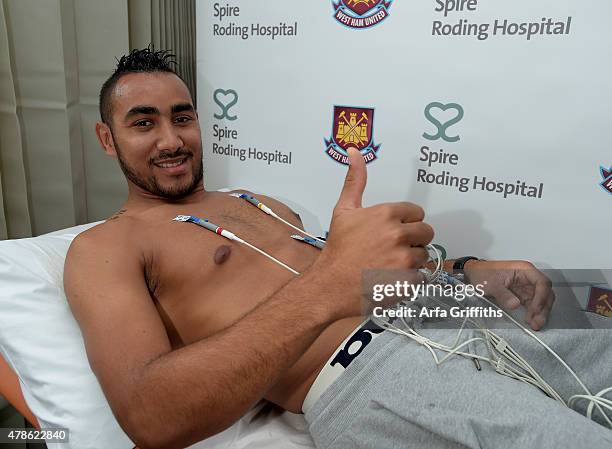 Dimitri Payet undergoes his medical before signing for West Ham United at Upton Park on June 26, 2015 in London, England.