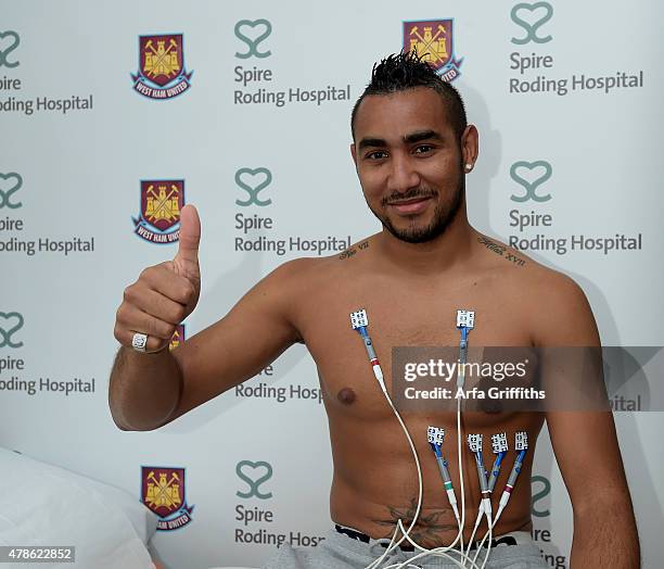 Dimitri Payet undergoes his medical before signing for West Ham United at Upton Park on June 26, 2015 in London, England.