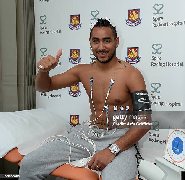 Dimitri Payet undergoes his medical before signing for West Ham United at Upton Park on June 26, 2015 in London, England.