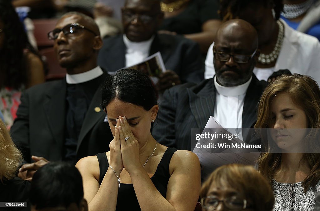 President Obama Joins Mourners At Funeral Of Rev. Clementa Pinckney