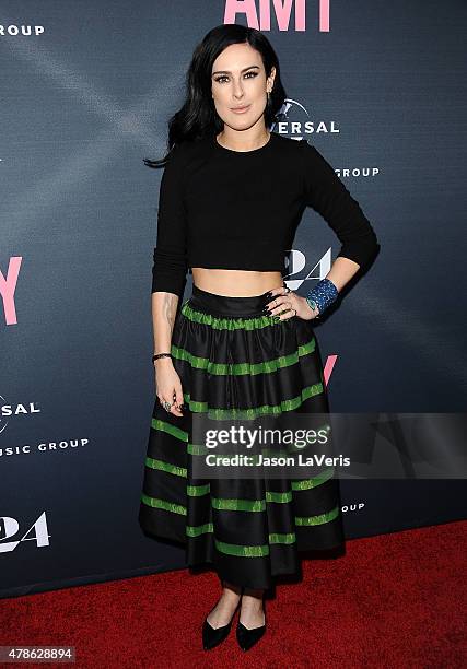 Actress Rumer Willis attends the premiere of "Amy" at ArcLight Cinemas on June 25, 2015 in Hollywood, California.