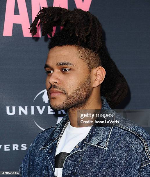 The Weeknd attends the premiere of "Amy" at ArcLight Cinemas on June 25, 2015 in Hollywood, California.