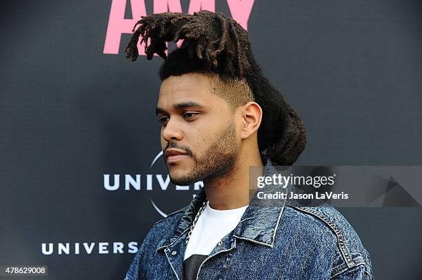 The Weeknd attends the premiere of "Amy" at ArcLight Cinemas on June 25, 2015 in Hollywood, California.