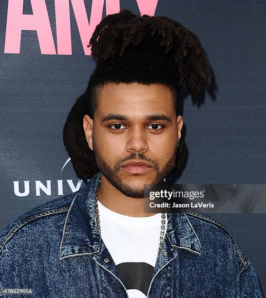 The Weeknd attends the premiere of "Amy" at ArcLight Cinemas on June 25, 2015 in Hollywood, California.