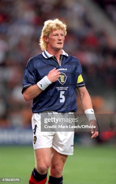 June 1998 - Football World Cup 1998 - Scotland v Morocco - Scotland Captain Colin Hendry in action.
