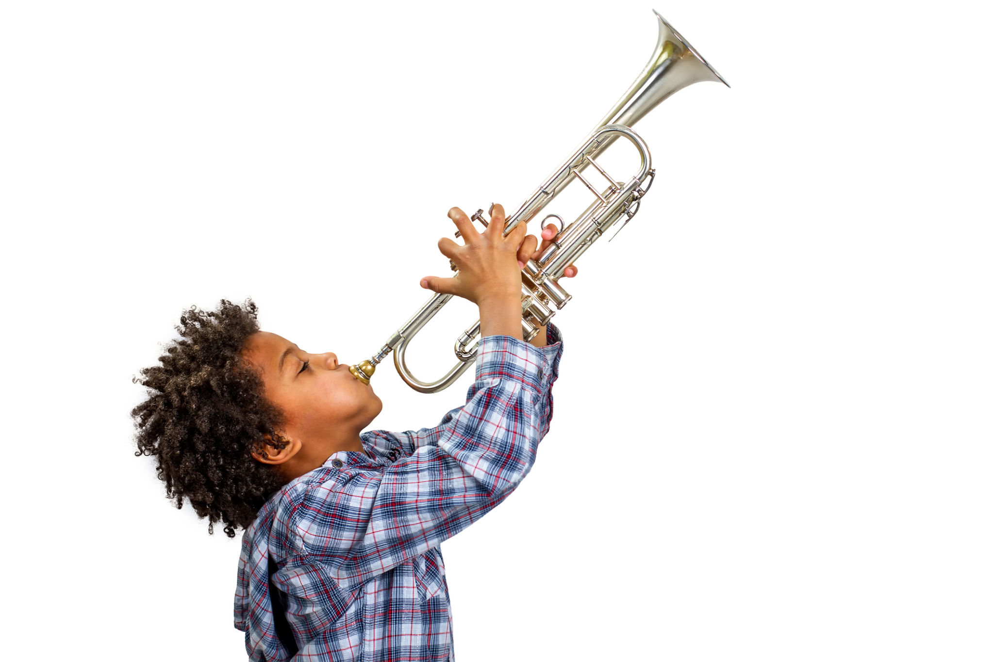 child playing instrument