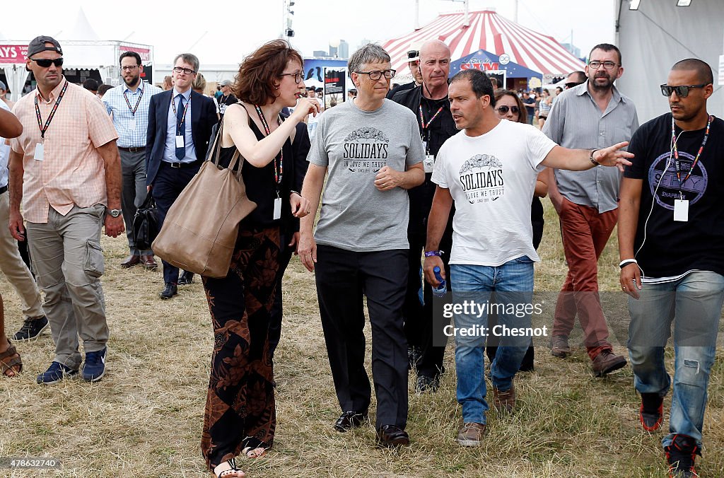 Bill Gates Opens The Annual Paris Solidays Festival, 3-day Music Festival To Fight AIDS