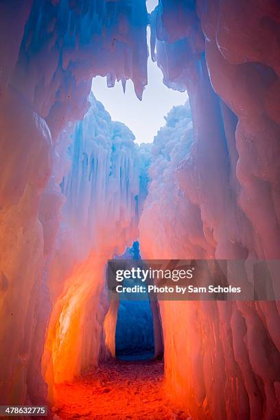 orange sherbet tunnel - the ice 2014 stock pictures, royalty-free photos & images