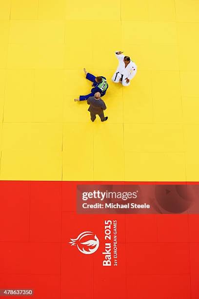 Ilham Zakiyev of Azerbaijan celebrates winning the gold medal in the Men's Visually Impaired gold medal match against Pominov Oleksandr of Russia...