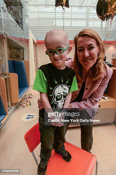 Waylon Malone, and Dr. Kim Kramer. Dr. Kramer is a pediatric oncologist and the co-PI on a clinical trial that uses a drug called 8H9. Malone, age 7,...