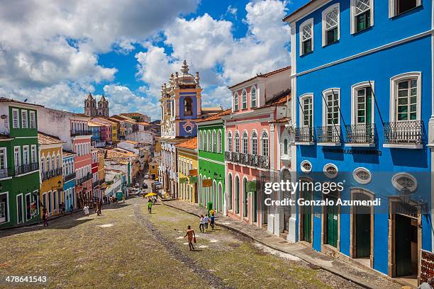 pelourinho in salvador de bahia. - salvador bahia stock-fotos und bilder