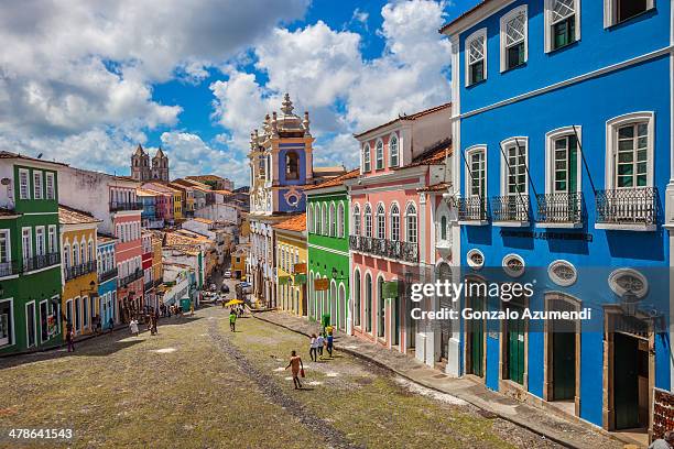 pelourinho in salvador de bahia. - pelourinho brasil imagens e fotografias de stock