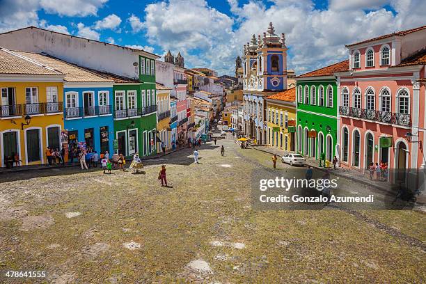 pelourinho in salvador de bahia. - pelourinho stock pictures, royalty-free photos & images